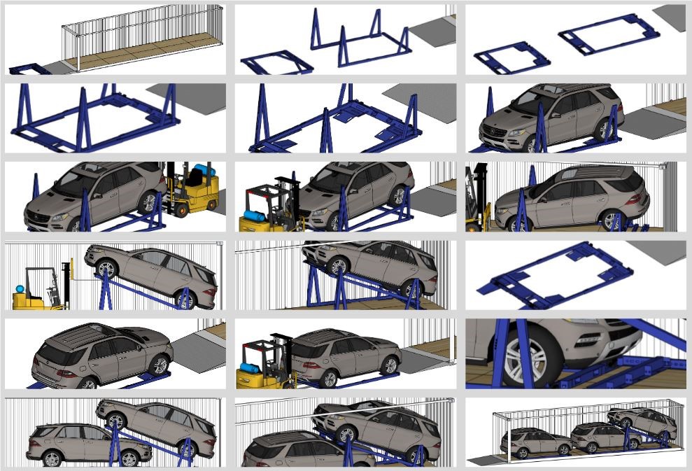 How To Load 4 Cars In A Container Using The EL-RAK