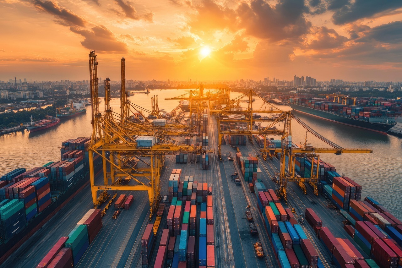 Cars in containers on a large ship which will be shipped internationally for used car dealers. 